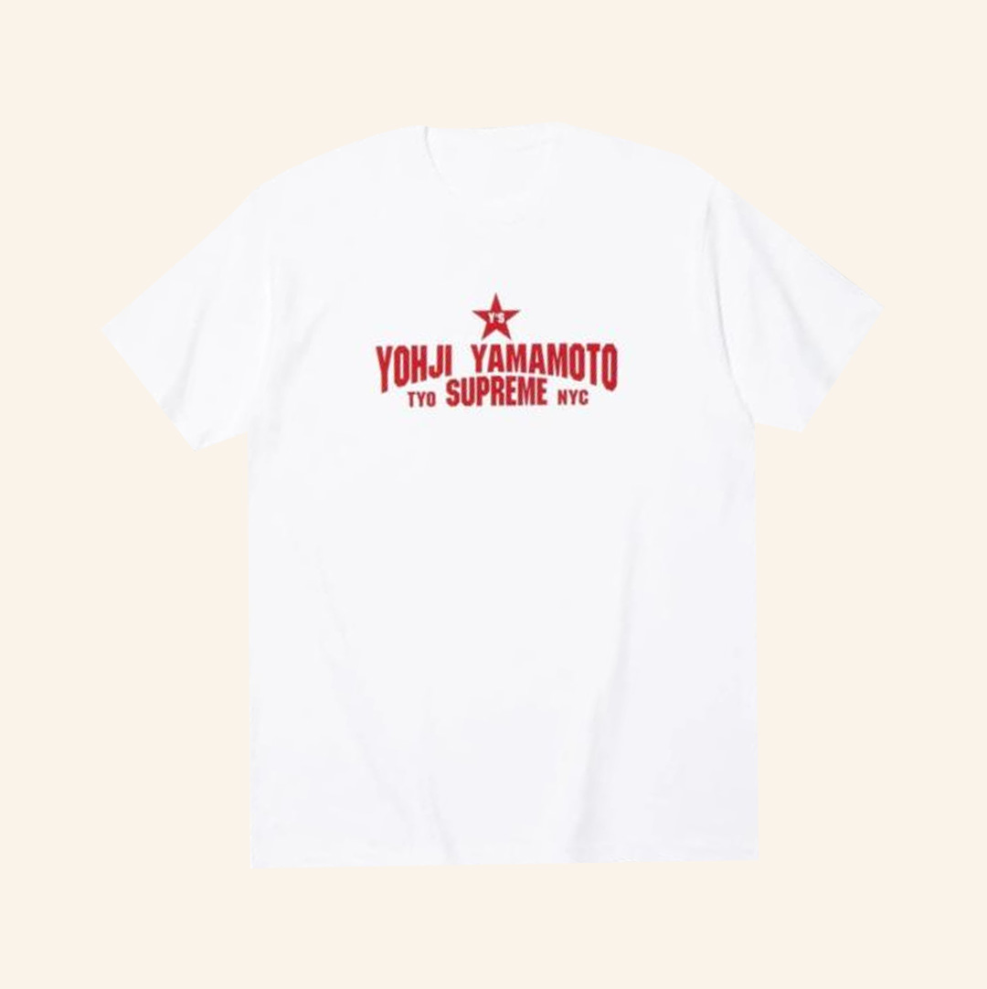 Popcorn Store Merch Supreme Yohji Yamamoto Star White Tee-1