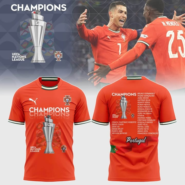Portugal UEFA Nations League Champions 2025 Shirt Best Gifts For Ronaldo Fans-1