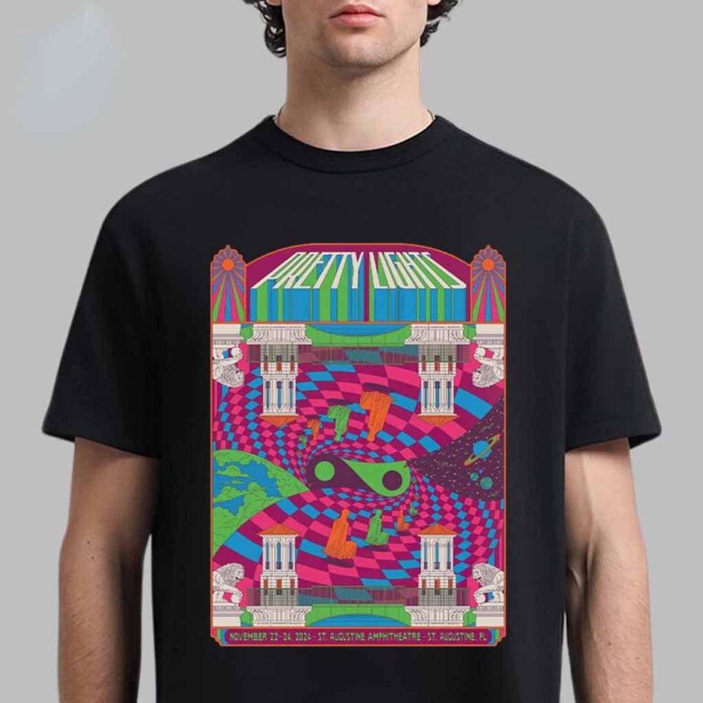 Pretty Lights Concert Poster For St Augustine Florida At St Augustine Amphitheatre On November 22-24 2024 T-Shirt Music Lovers Gifts-1