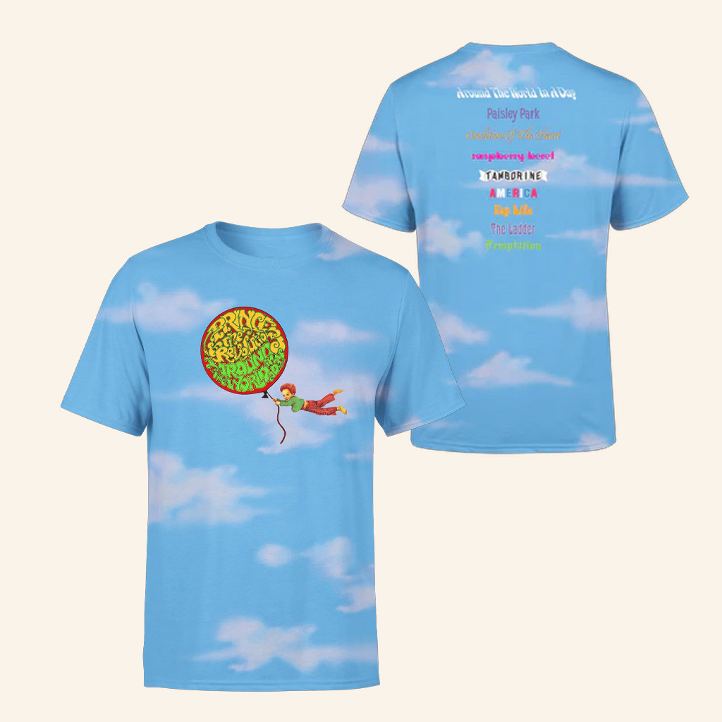 Prince Merch Around The World In A Day Balloon Boy T-Shirt Gifts For Friends-1