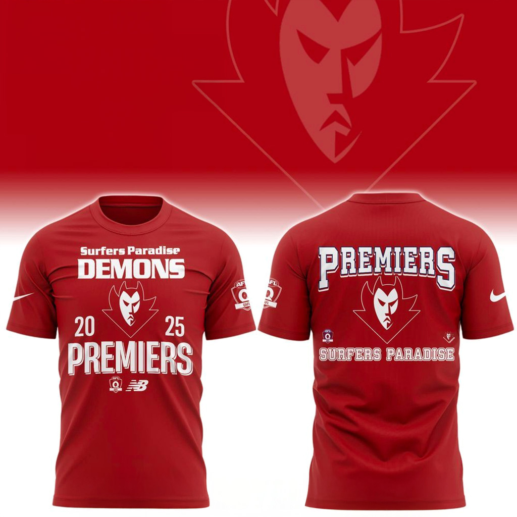 QAFL Surfers Paradise Demons Premiers 2025 T-Shirt Demons Merch Gift Ideas For Him-1 QAFL Surfers Paradise Demons Premiers 2025 T-Shirt Demons Merch Gift Ideas For Him-1