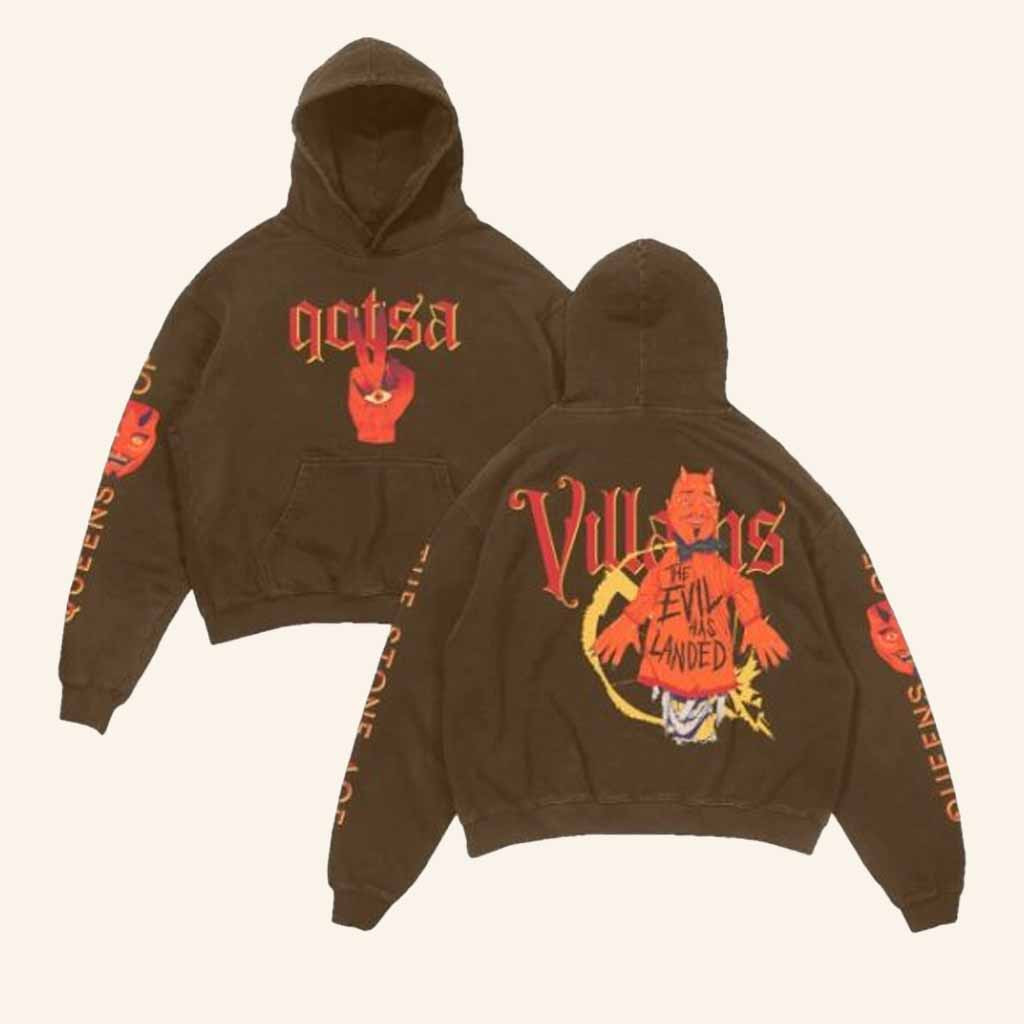 Queens Of The Stone Age Merch The Evil Has Landed Hoodie Christmas Presents For Brother-1