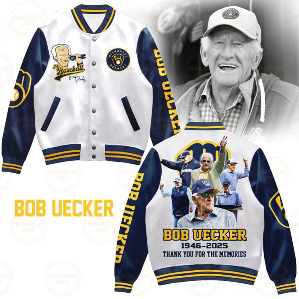 RIP Bob Uecker In Memory Baseball Jacket Thank You For The Memories Mr. Baseball Brewers-1