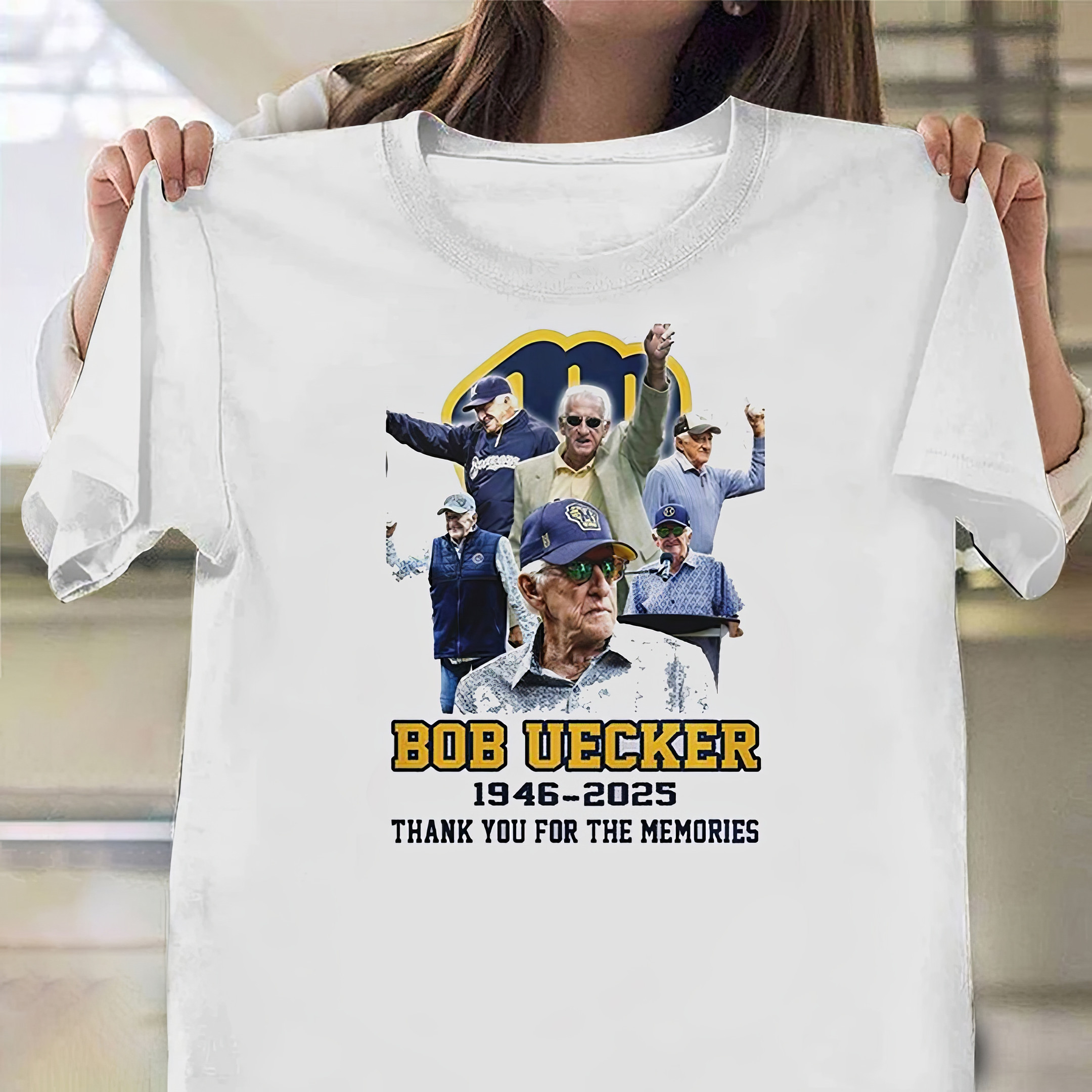 RIP Bob Uecker T-Shirt Thank You For The Memories Bob Uecker Brewers Fan Memorial Shirt-1
