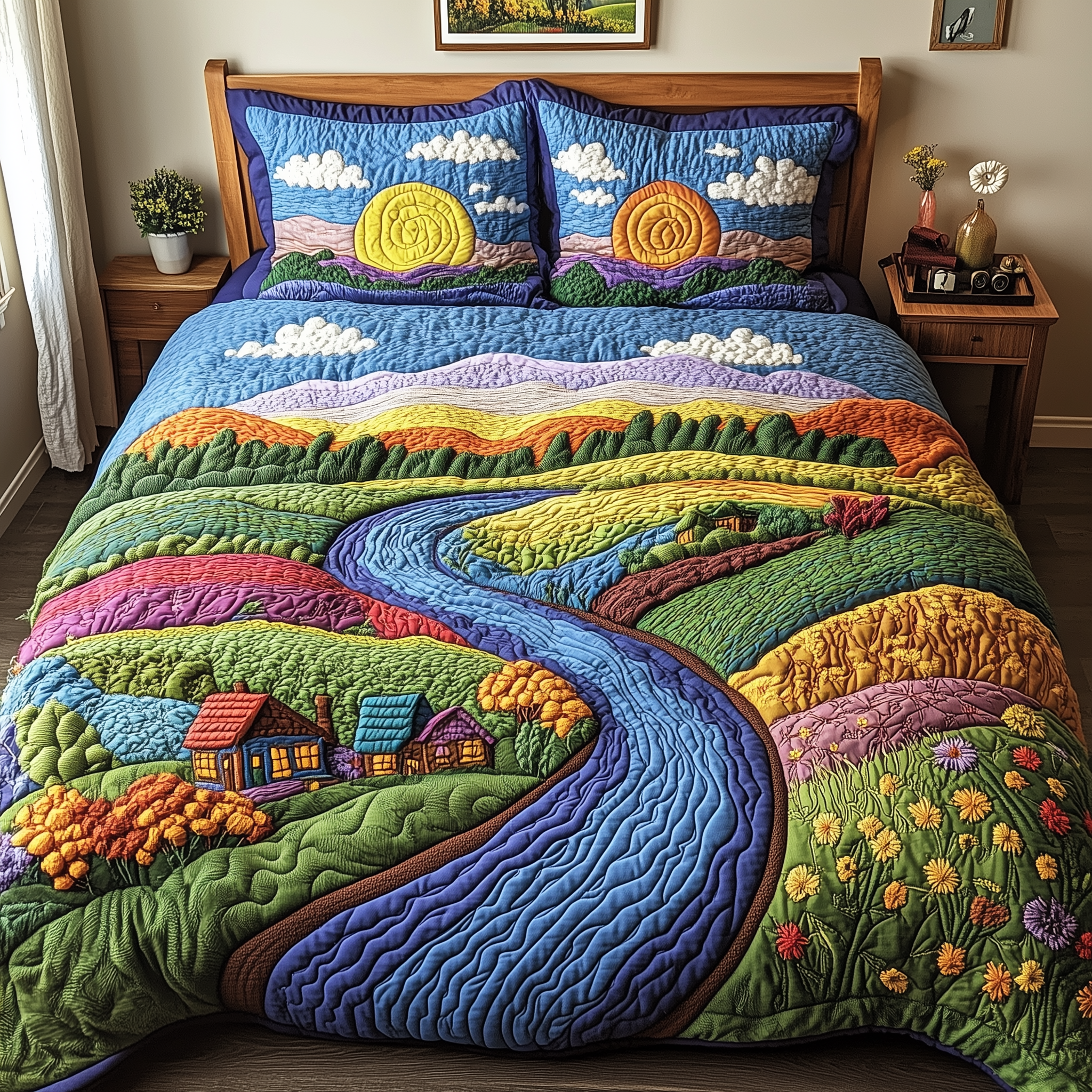 Radiant Sunfield Quilted Table Runner Valentine Day Presents For Cousin-1 Radiant Sunfield Quilted Table Runner Valentine Day Presents For Cousin-1