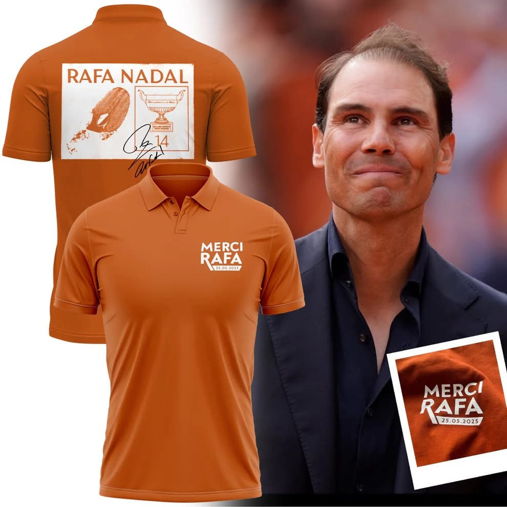 Rafa Nadal Polo Shirt Orange Honor King Of Tennis Rafa Nadal Retirement Shirt-1 Rafa Nadal Polo Shirt Orange Honor King Of Tennis Rafa Nadal Retirement Shirt-1