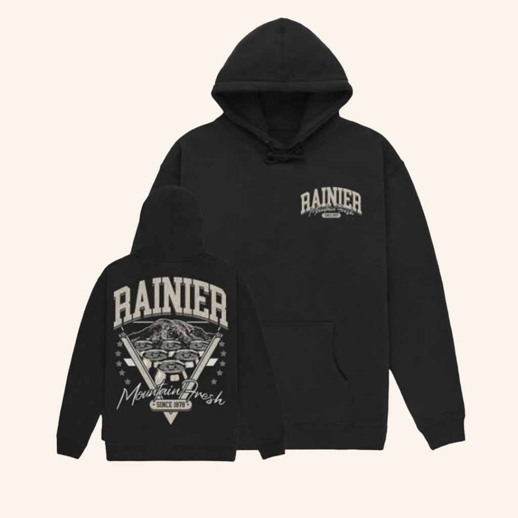 Rainier Brewing Company Merch Rainier Retreat Black Hoodie Cool Christmas Gifts For Guys-1 Rainier Brewing Company Merch Rainier Retreat Black Hoodie Cool Christmas Gifts For Guys-1