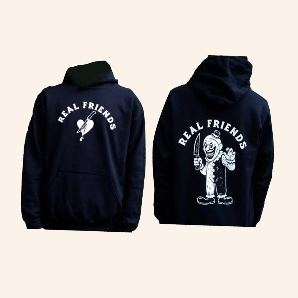 Real Friends Merch Clown Hoodie Birthday Present For Friends-1