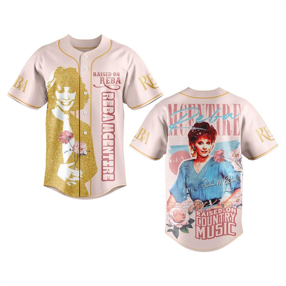 Reba Mcentire Raised On Country Music Baseball Jersey Reba McEntire Merch Mother's Day Gifts-1 Reba Mcentire Raised On Country Music Baseball Jersey Reba McEntire Merch Mother's Day Gifts-1