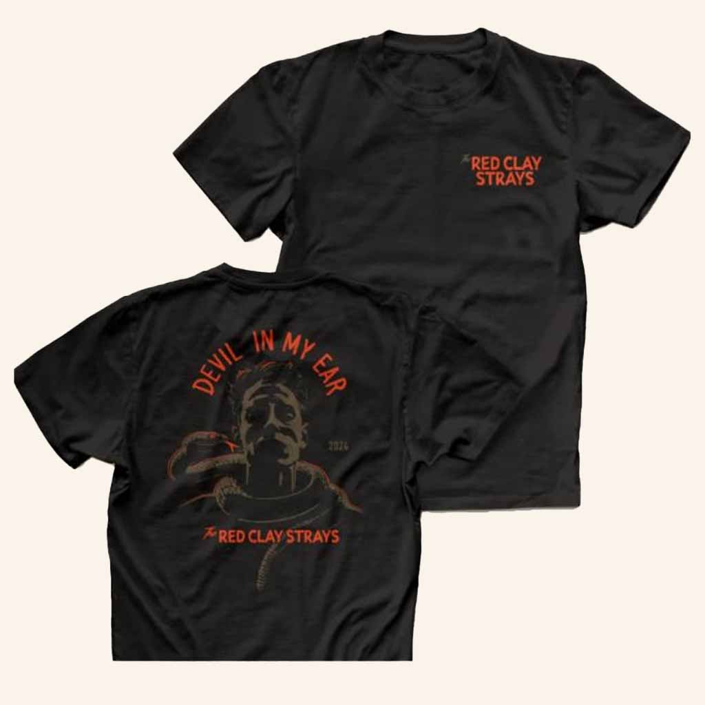 Red Clay Strays Merch Red Clay Strays Tracks Devil In My Ear T-Shirt Gift For Music Fans-1 Red Clay Strays Merch Red Clay Strays Tracks Devil In My Ear T-Shirt Gift For Music Fans-1