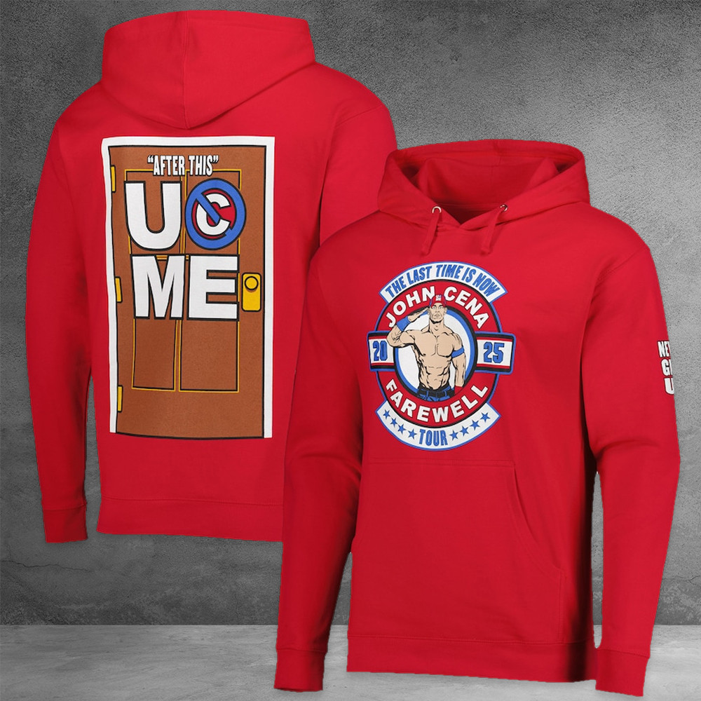 Red John Cena Farewell Tour 2025 Hoodie WWE Men's John Cena After This Merch The Last Time-1 Red John Cena Farewell Tour 2025 Hoodie WWE Men's John Cena After This Merch The Last Time-1