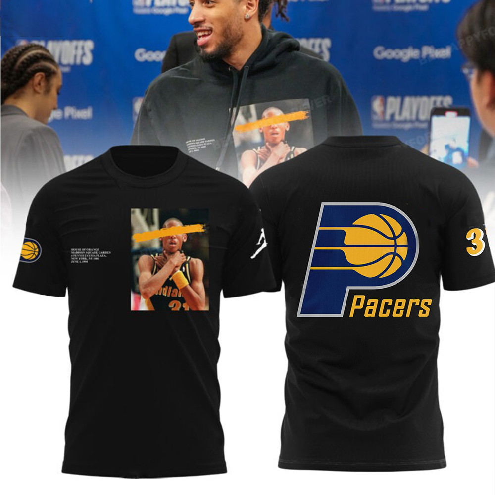 Reggie Miller Indiana Pacers T-Shirt Men's NBA Pacers Merch Clothing Fan Gifts Unique-1