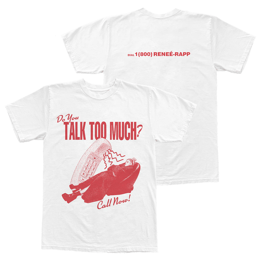 Renee Rapp Tour Merch Dial T-Shirt Do You Talk Too Much Call Now Concert Fan Clothing-1