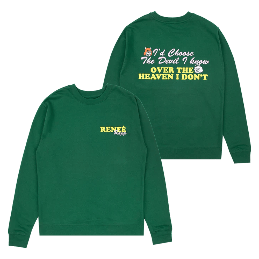 Renee Rapp Tour Merch Sweatshirt Devil I Know Over The Heaven I Don't Crewneck Fan Gifts-1 Renee Rapp Tour Merch Sweatshirt Devil I Know Over The Heaven I Don't Crewneck Fan Gifts-1