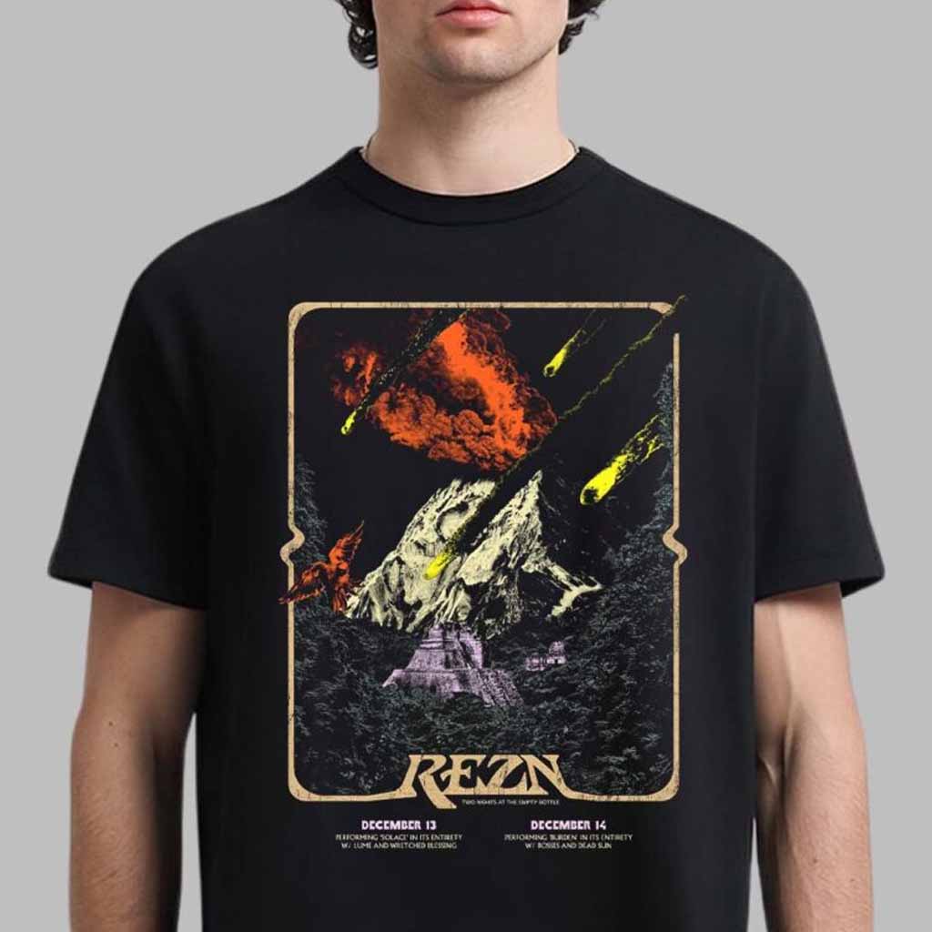 Rezn Poster For Two Nights At The Empty Bottle In Chicago Illinois On December 13 And 14 T-Shirt Unique Gifts For Music Lovers-1
