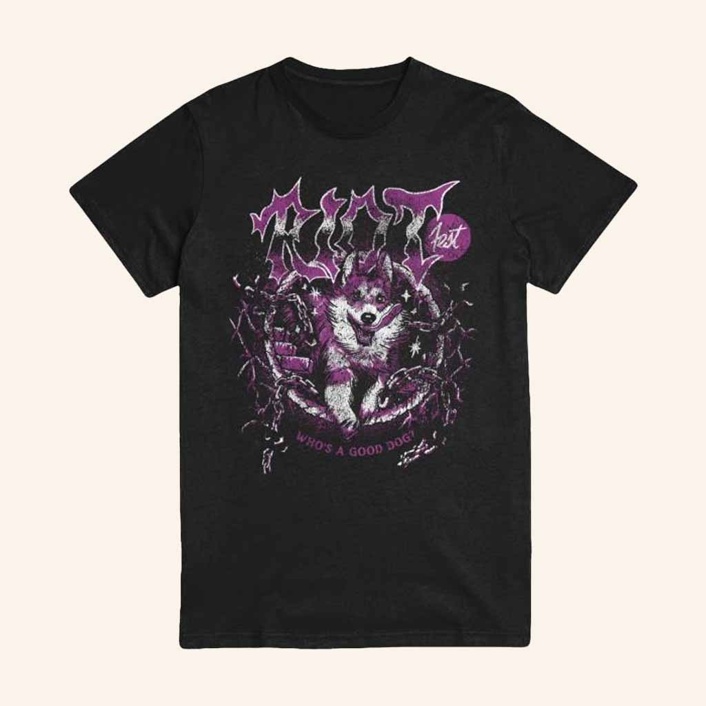 Riot Brand Merch 2025 Hardcore Dog Lineup T-Shirt Who's A Good Dog Shirt Gifts For Husband-1
