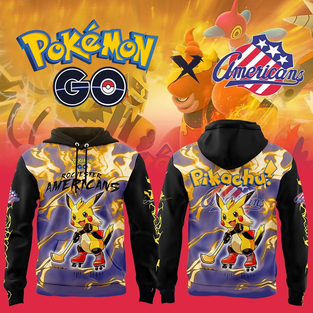 Rochester Americans x Pokemon GO 2025 Hoodie Dad Gifts For Father's Day 2025-1