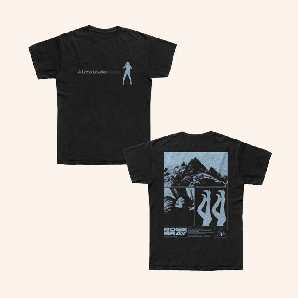 Rose Gray Music Merch A Little Louder Please Black Album T-Shirt Music Lover Gift Ideas For Him-1 Rose Gray Music Merch A Little Louder Please Black Album T-Shirt Music Lover Gift Ideas For Him-1