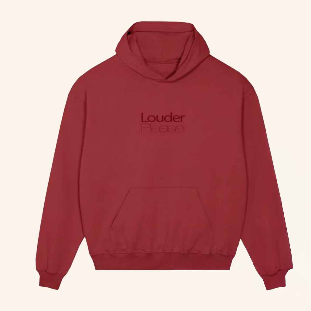 Rose Gray Music Merch Louder Please Hoodie Cool Gifts For Music Lovers-1