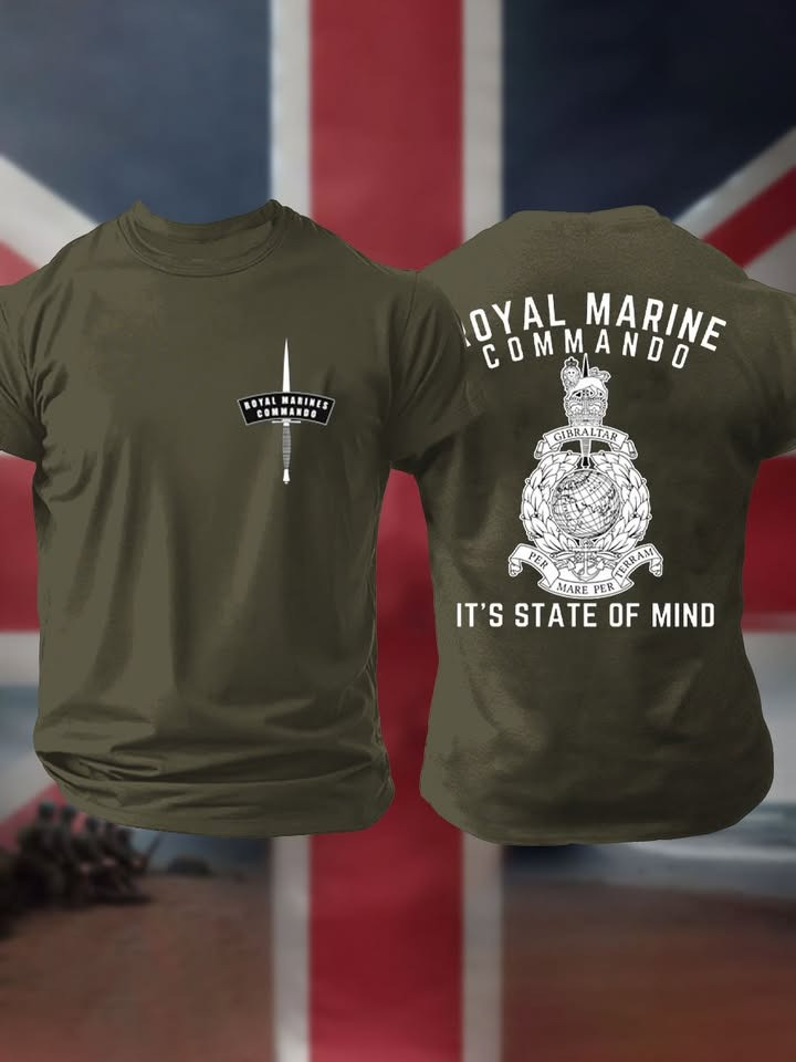 Royal Marines Commando Its State Of Mind T-Shirt Men's Military Gifts For Him-1 Royal Marines Commando Its State Of Mind T-Shirt Men's Military Gifts For Him-1