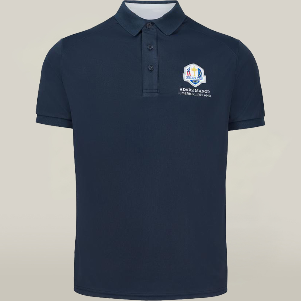 Ryder Cup 2027 Golf Merch Navy Polo Shirt Adare Manor Cool Gift For Golf Enthusiasts-1