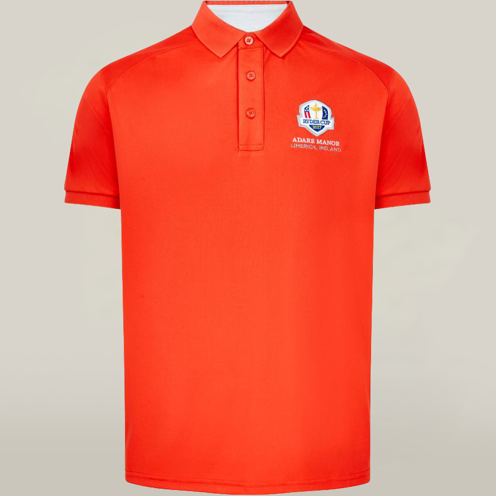 Ryder Cup 2027 Golf Merch Orange Polo Shirt Adare Manor Cool Gift For Golf Enthusiasts-1