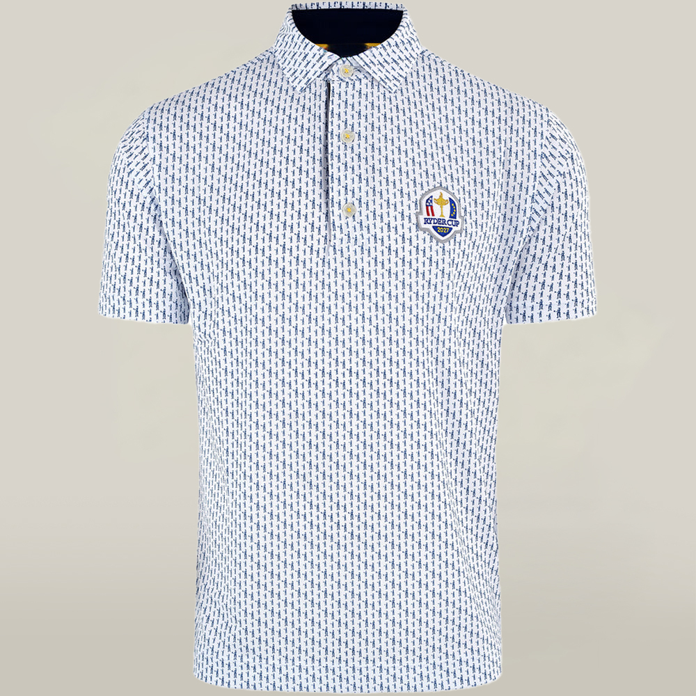 Ryder Cup 2027 Golf Merch Polo Shirt Adare Manor White Pattern Cool Gift For Golf Lovers-1