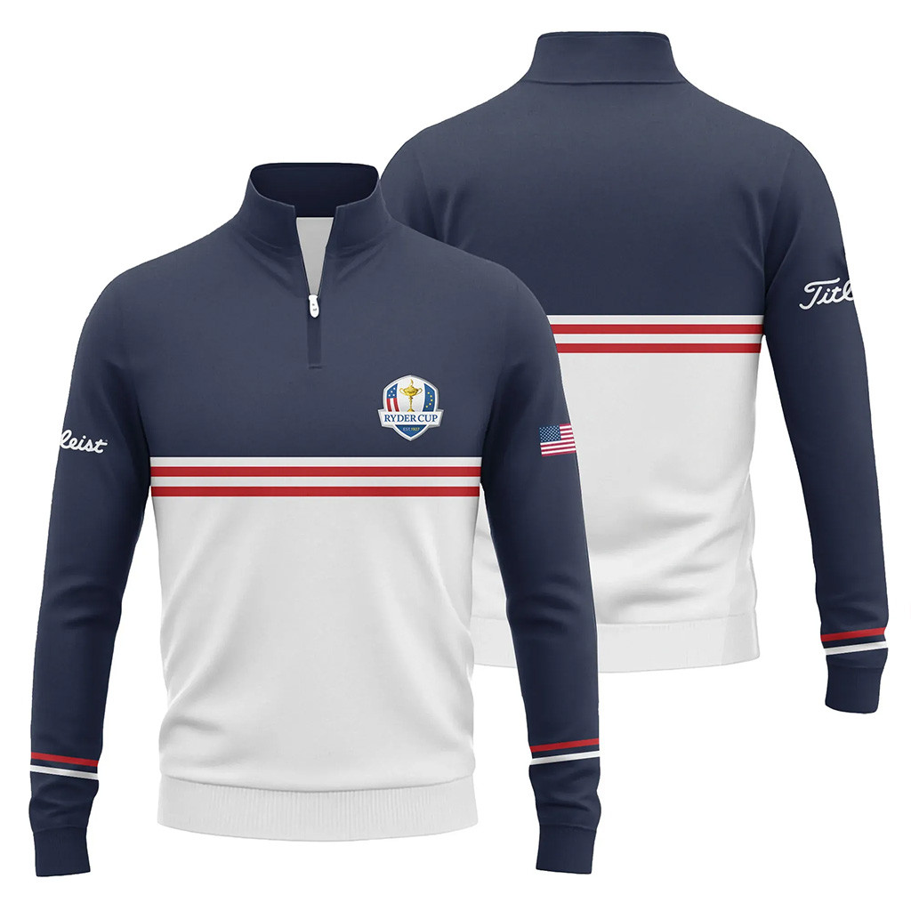 Ryder Cup Merch 2025 Titleist Ryder Cup USA Quarter Zip Sweatshirt Golfer Gifts For Him-1 Ryder Cup Merch 2025 Titleist Ryder Cup USA Quarter Zip Sweatshirt Golfer Gifts For Him-1