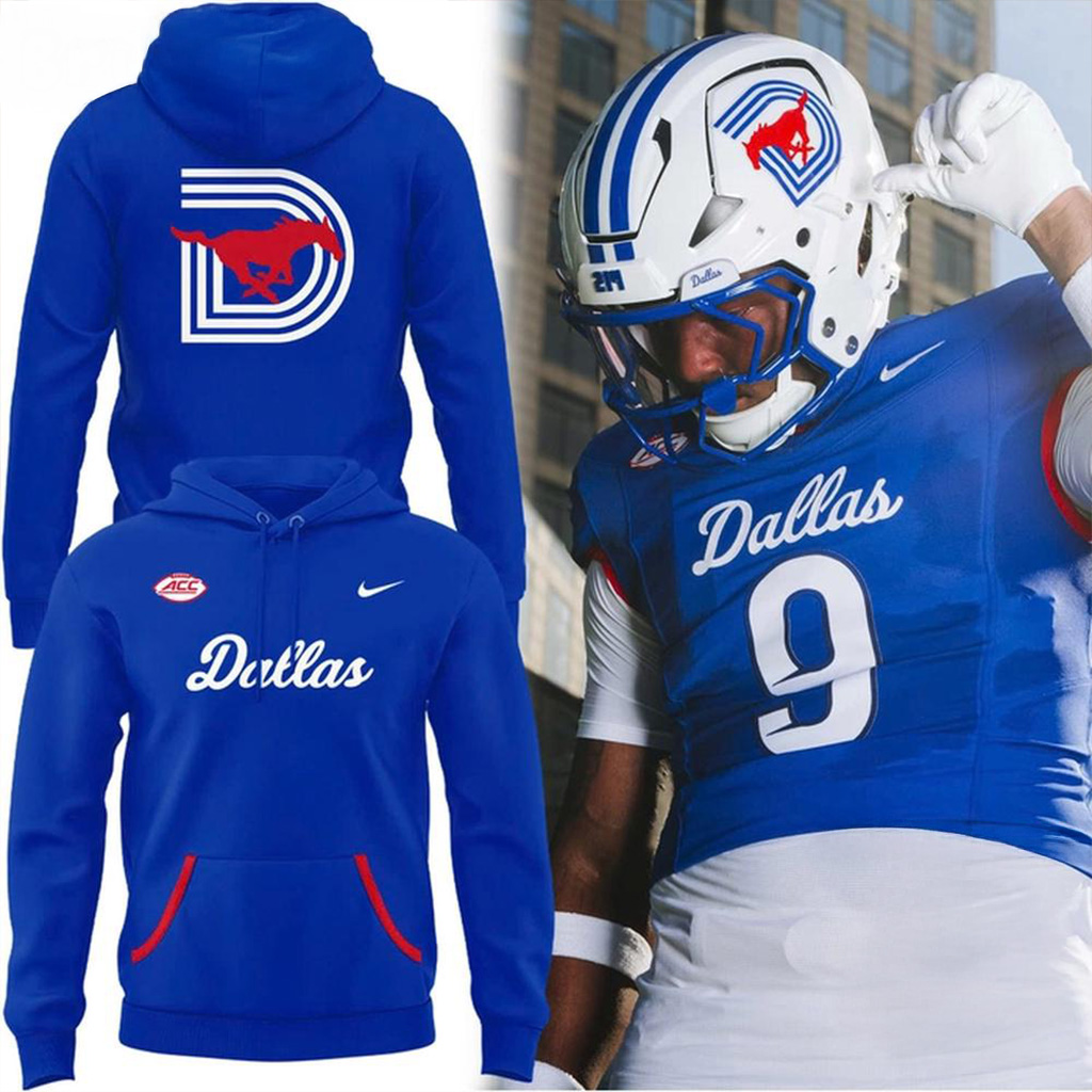 SMU Mustangs 2025 Football New Uniform Hoodie SMU Mustangs Merch Best Gifts For Husband-1