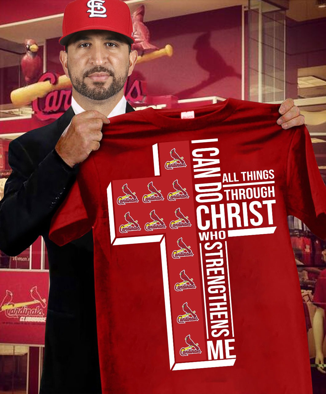 ST Louis Cardinals Fans Faith Shirt I Can Do All Thing Through Christ Who Strengthens Me-1 ST Louis Cardinals Fans Faith Shirt I Can Do All Thing Through Christ Who Strengthens Me-1