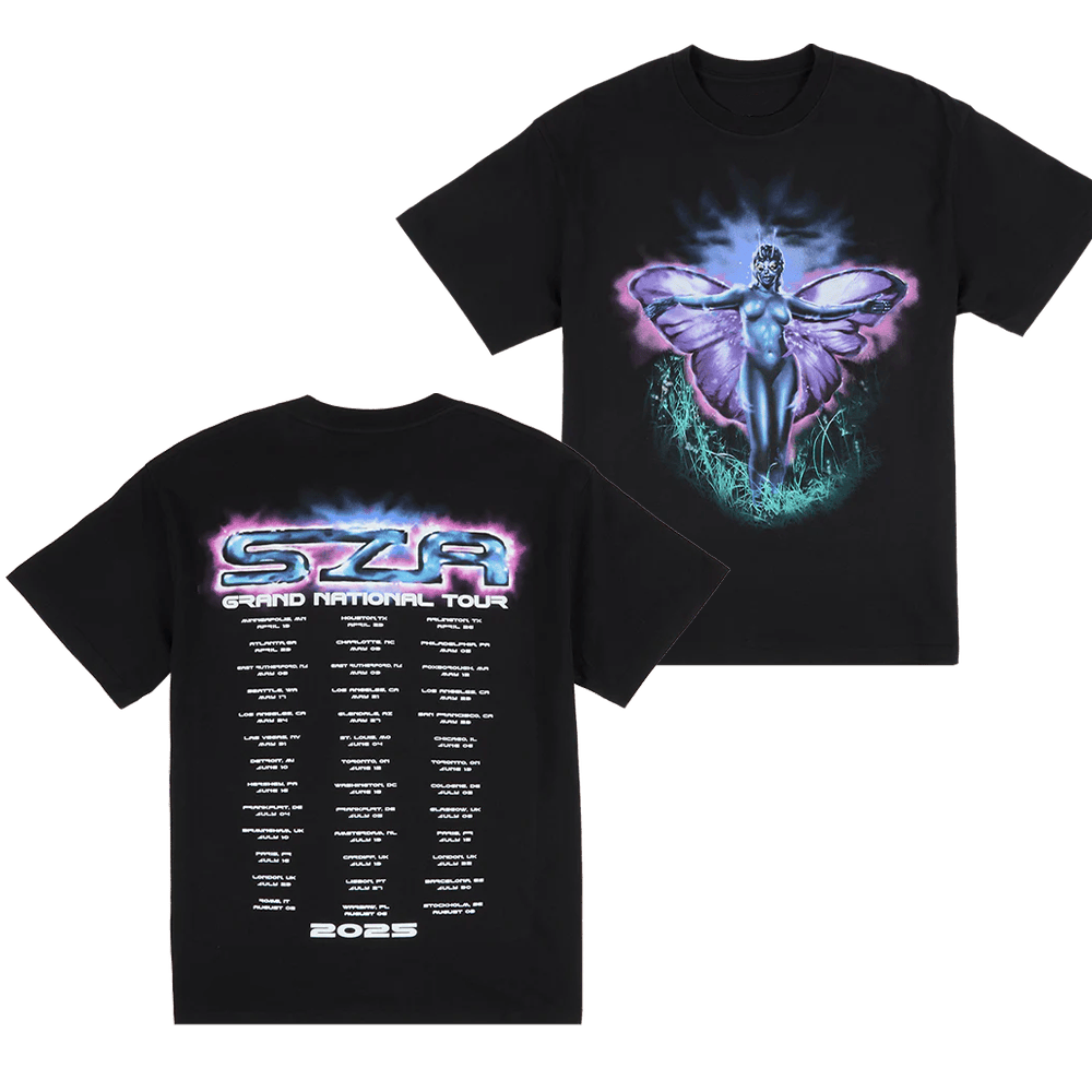 SZA SOS Grand National Tour Merch T-Shirt Concert SZA Airbrush Tour T-Shirt Apparel-1