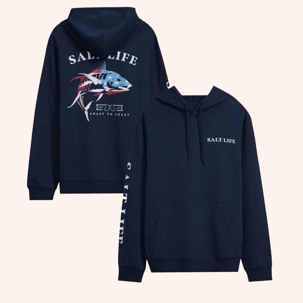 Salt Life Merch United We Fish Hoodie Best Gifts For Fishing Lovers-1