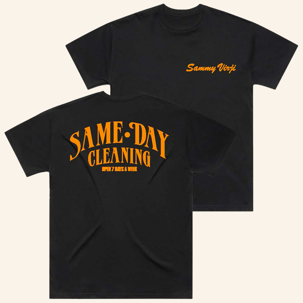 Sammy Virji Merch Same Day Cleaning T-Shirt Christmas Present For Husband-1