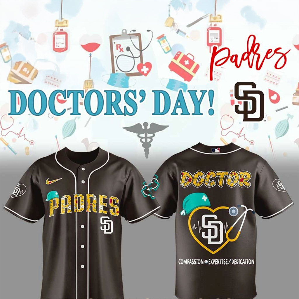 San Diego Padres National Doctors Day Jersey Padres Merch Best Gifts For Baseball Lovers-1
