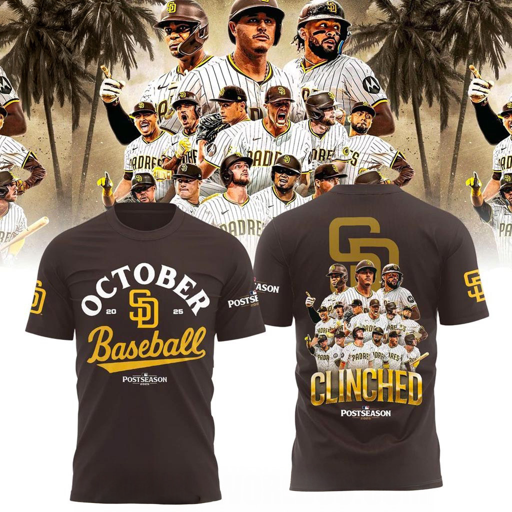 San Diego Padres October 2025 Postseason T-Shirt Padres Merch Best Gift For Brother-1 San Diego Padres October 2025 Postseason T-Shirt Padres Merch Best Gift For Brother-1