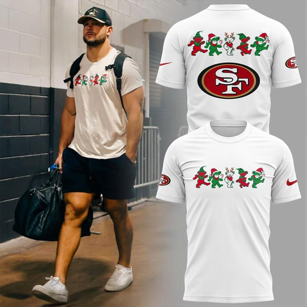 San Francisco 49Ers Grateful Dead Dancing Bears T-Shirt 49Ers Merch Christmas Gift For Fan-1