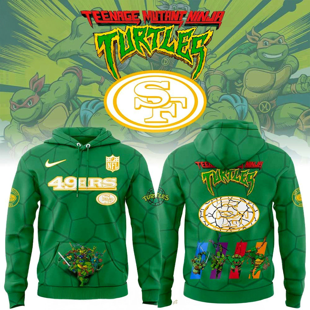 San Francisco 49ers Ninja Turtles Hoodie 49ers Merch Football Gifts For Men-1 San Francisco 49ers Ninja Turtles Hoodie 49ers Merch Football Gifts For Men-1
