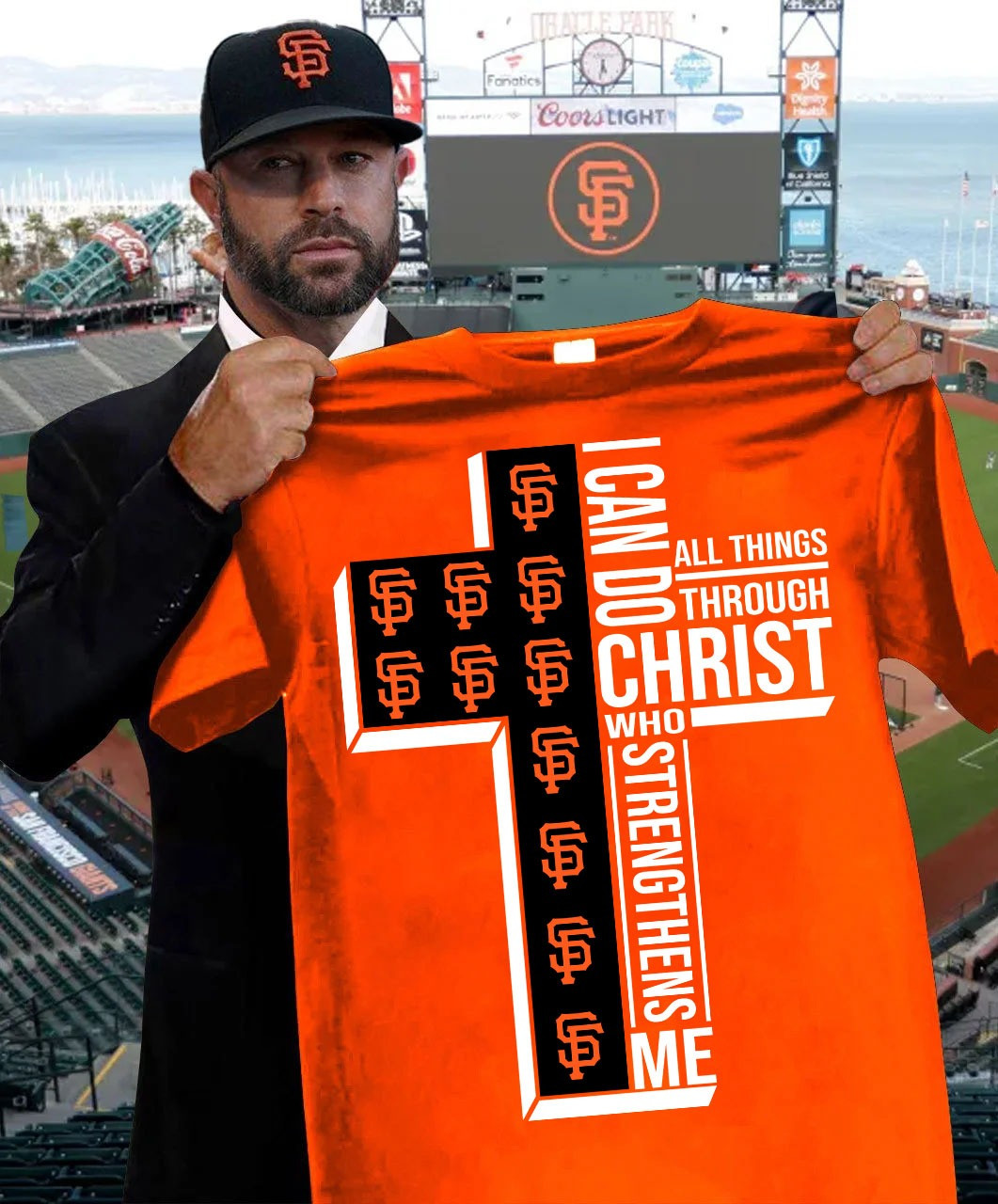 San Francisco Giants Faith Shirt Can Do All Things Through Christ Baseball Fan Gifts-1 San Francisco Giants Faith Shirt Can Do All Things Through Christ Baseball Fan Gifts-1