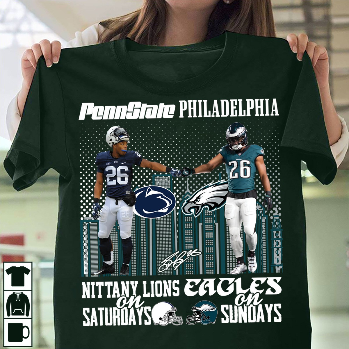 Saquon Barkley Philadelphia Eagles Penn State Nittany Lions Shirt Merch Gifts For Fans-1