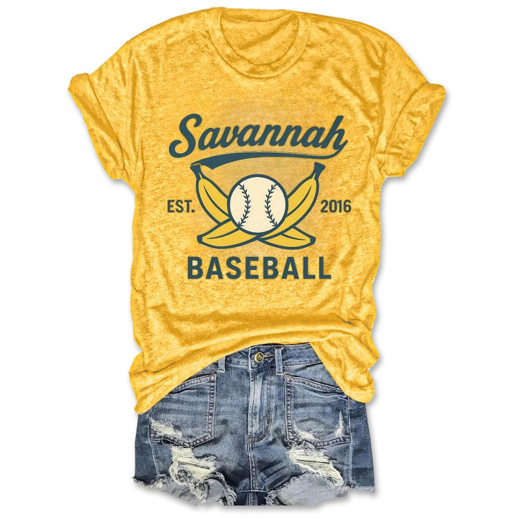 Savannah Bananas EST 2016 Yellow Women's T-Shirt Baseball Lovers Fan Gifts For Her-1 Savannah Bananas EST 2016 Yellow Women's T-Shirt Baseball Lovers Fan Gifts For Her-1