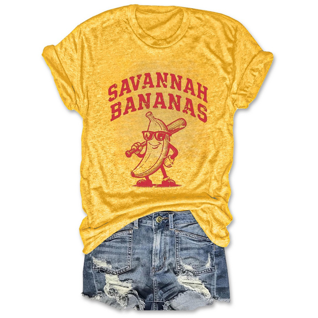 Savannah Bananas Yellow Women's T-Shirt Baseball Lovers Fan Merch Apparel Unique Gifts-1