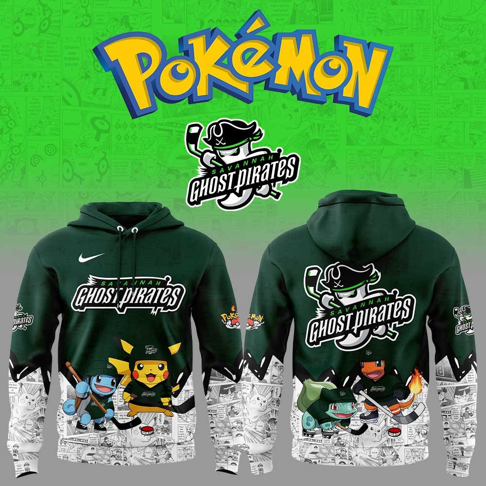 Savannah Ghost Pirates x Pokemon Hoodie Cute Gifts For Hockey Fans Lovers-1 Savannah Ghost Pirates x Pokemon Hoodie Cute Gifts For Hockey Fans Lovers-1