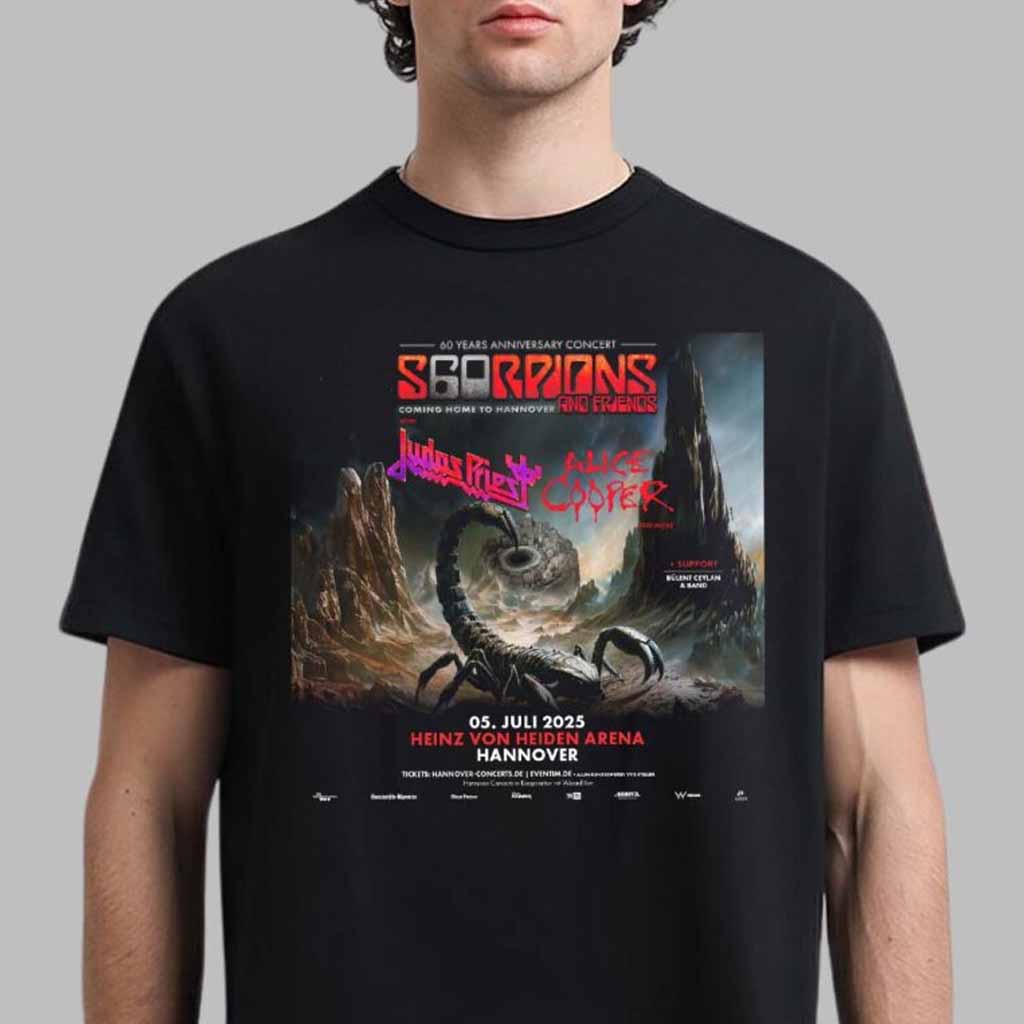 Scorpions 60 Years Anniversary Concert Coming Home To Hannover And Friends At Heinz Von Heiden Arena On July 5 2025 T-Shirt Scorpions Merch-1