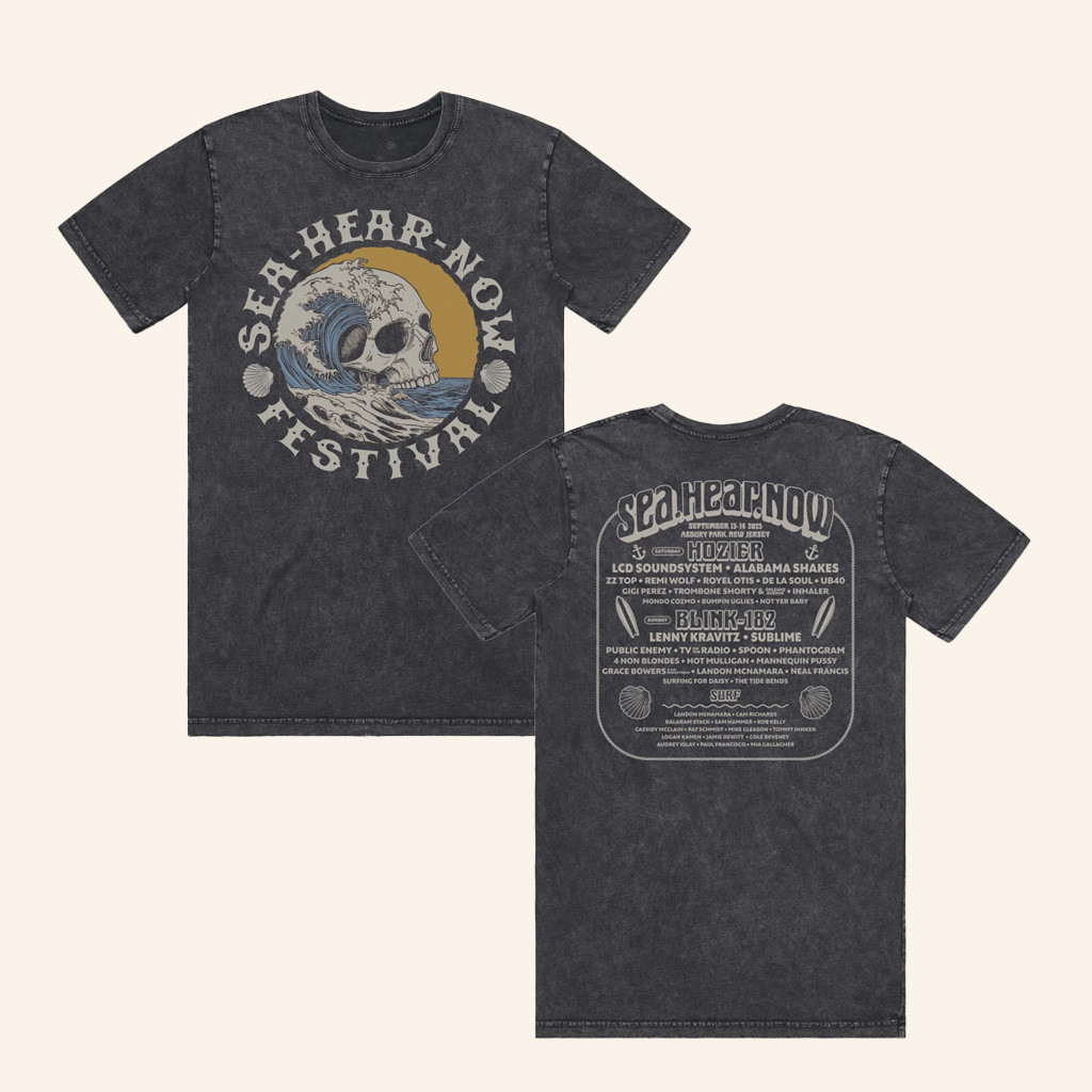 Sea Hear Now Festival Merch Crested Skull Wash Shirt Gift Ideas For Husband-1 Sea Hear Now Festival Merch Crested Skull Wash Shirt Gift Ideas For Husband-1