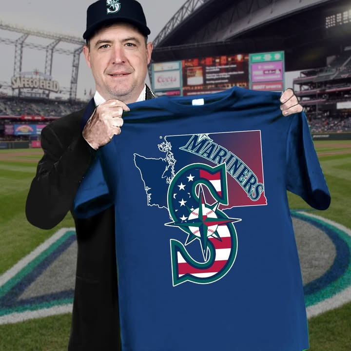 Seattle Mariners American Flag 4Th Of July T-Shirt Patriotic Seattle Mariners Fan Gifts-1 Seattle Mariners American Flag 4Th Of July T-Shirt Patriotic Seattle Mariners Fan Gifts-1