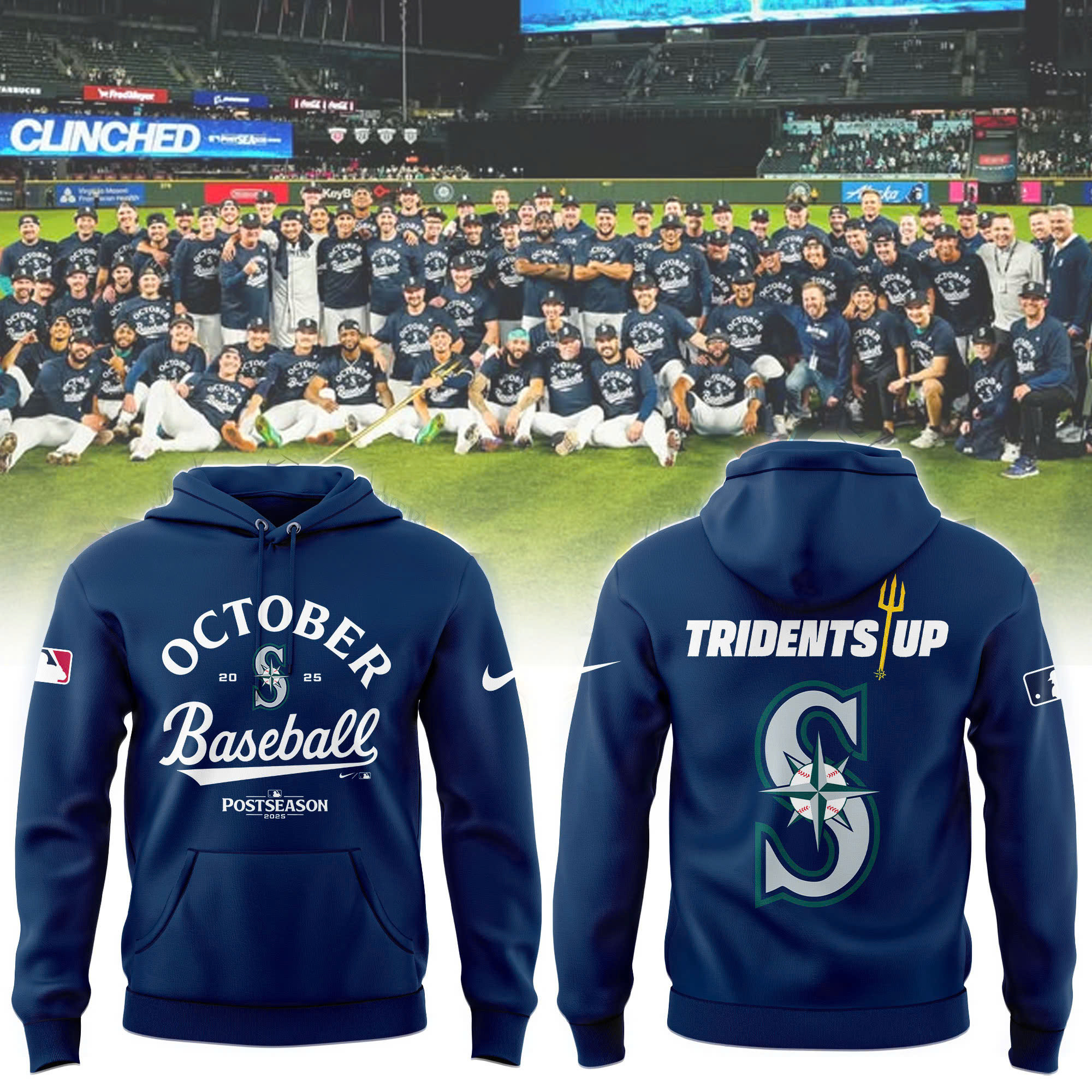 Seattle Mariners Postseason T-Shirt October 20 25 Baseball Tridents Up Best Fans Apparel-1