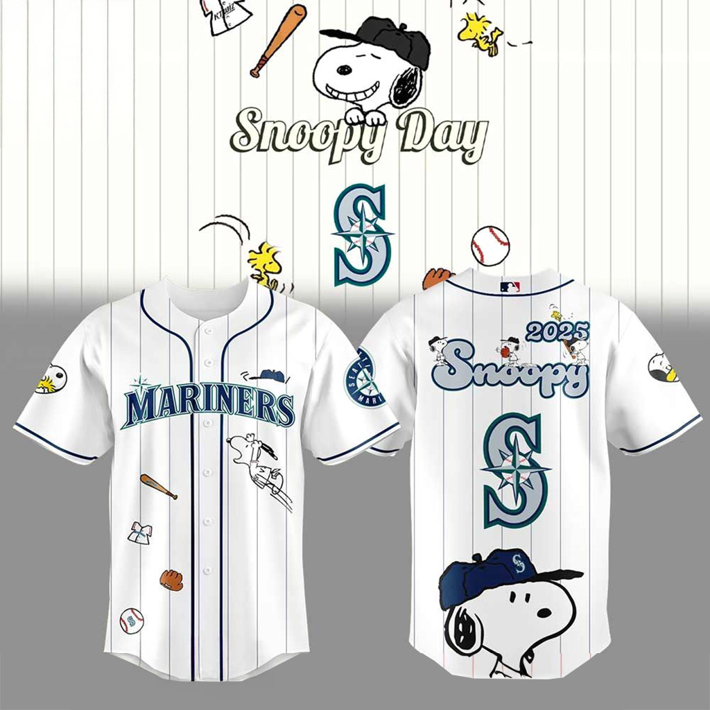 Seattle Mariners Snoopy Day Jersey Seattle Mariners Merch Baseball Player Gift Ideas-1 Seattle Mariners Snoopy Day Jersey Seattle Mariners Merch Baseball Player Gift Ideas-1