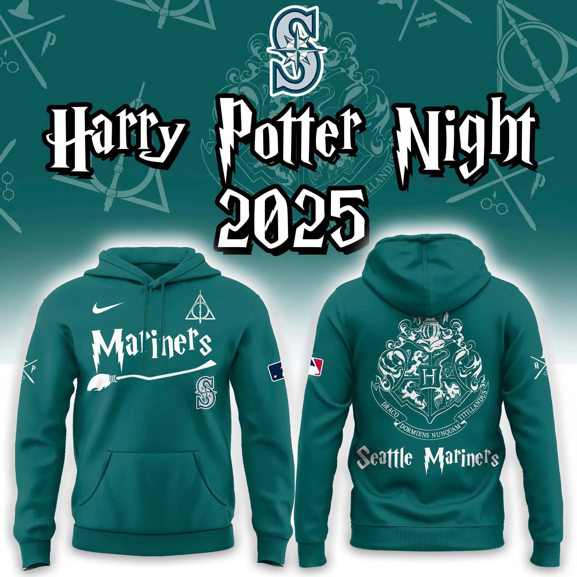 Seattle Mariners X Harry Potter Night 2025 Hoodie Seattle Mariners Harry Potter Fans Apparel-1