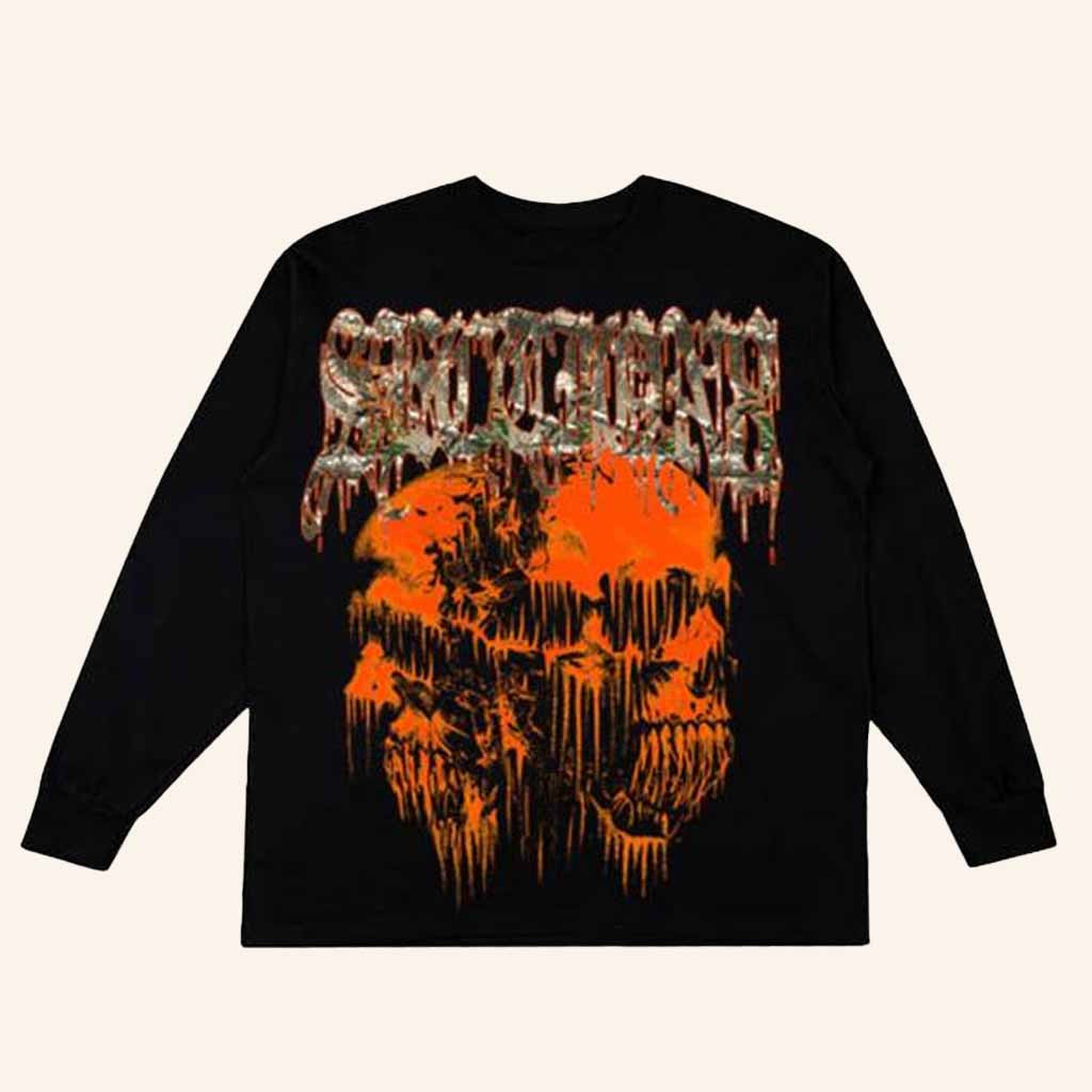 Section 8 Merch 2 Face Skeleton Black Long Sleeve Best Christmas Gifts For Dad-1