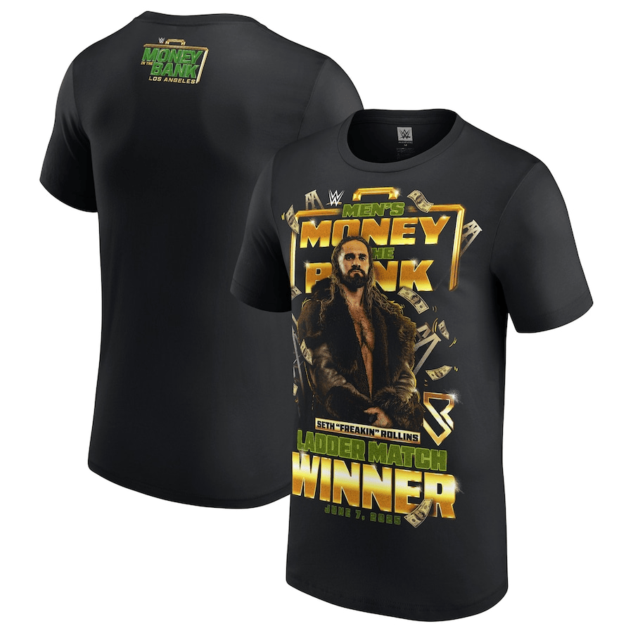 Seth Rollins Money In The Bank 2025 Men's Match Winner T-Shirt Merch Clothing Fan Gifts-1 Seth Rollins Money In The Bank 2025 Men's Match Winner T-Shirt Merch Clothing Fan Gifts-1